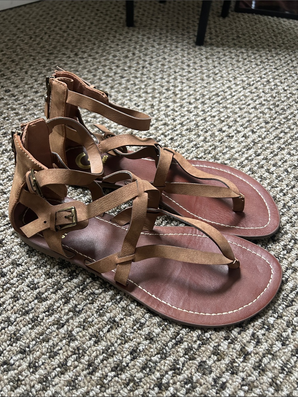 GUESS Brown Strappy Gladiator Sandals